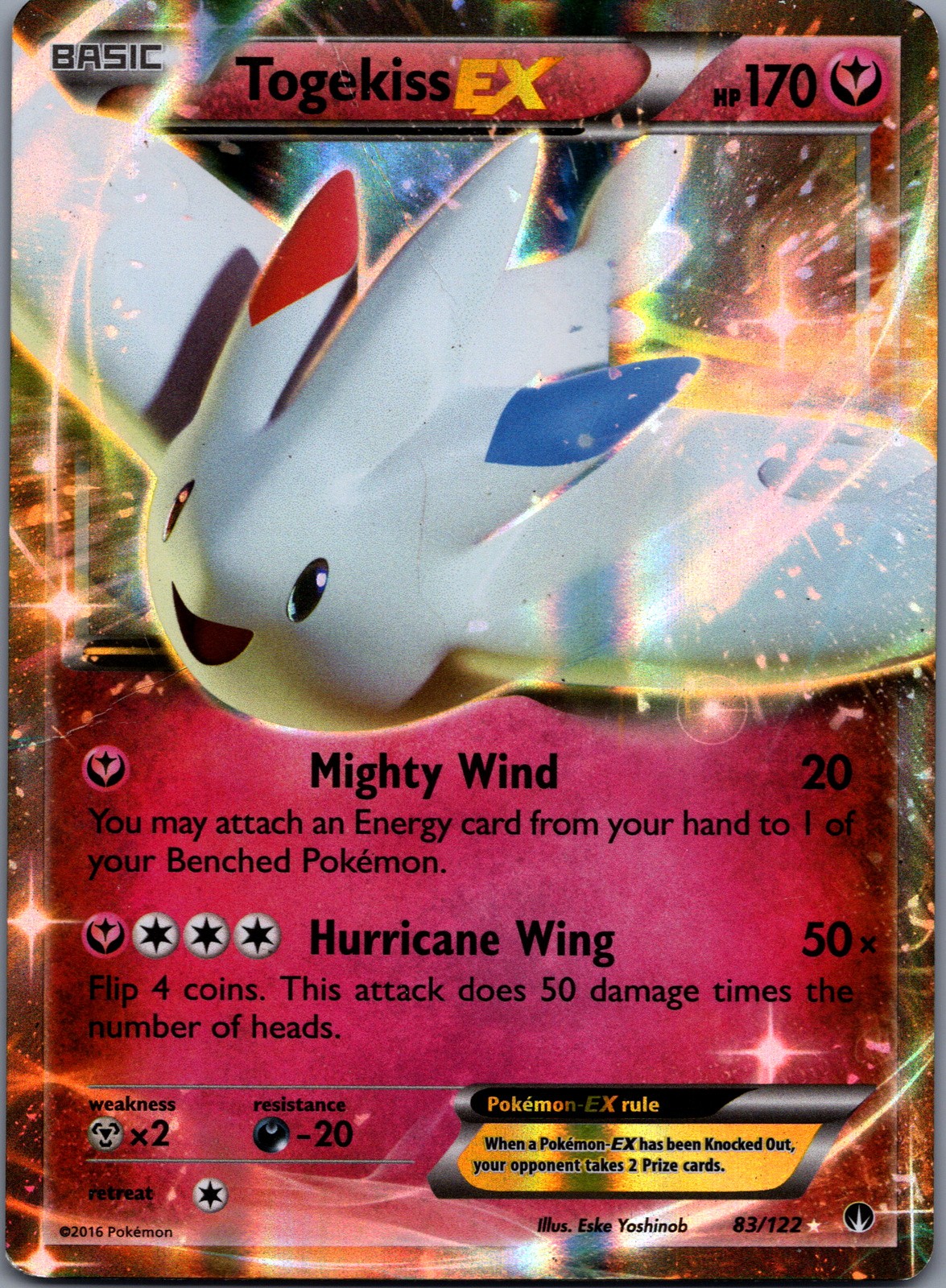 Togekiss-EX 83/122 BREAKpoint Rare Holo EX HP