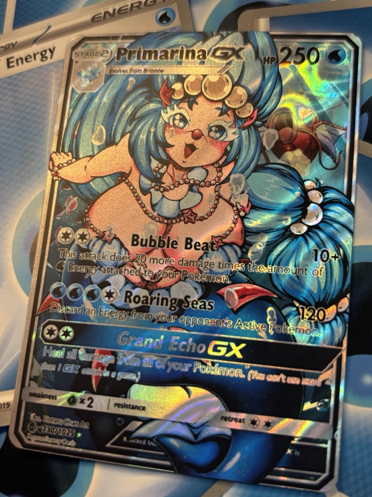 Custom Full Art Holo Primarina GX