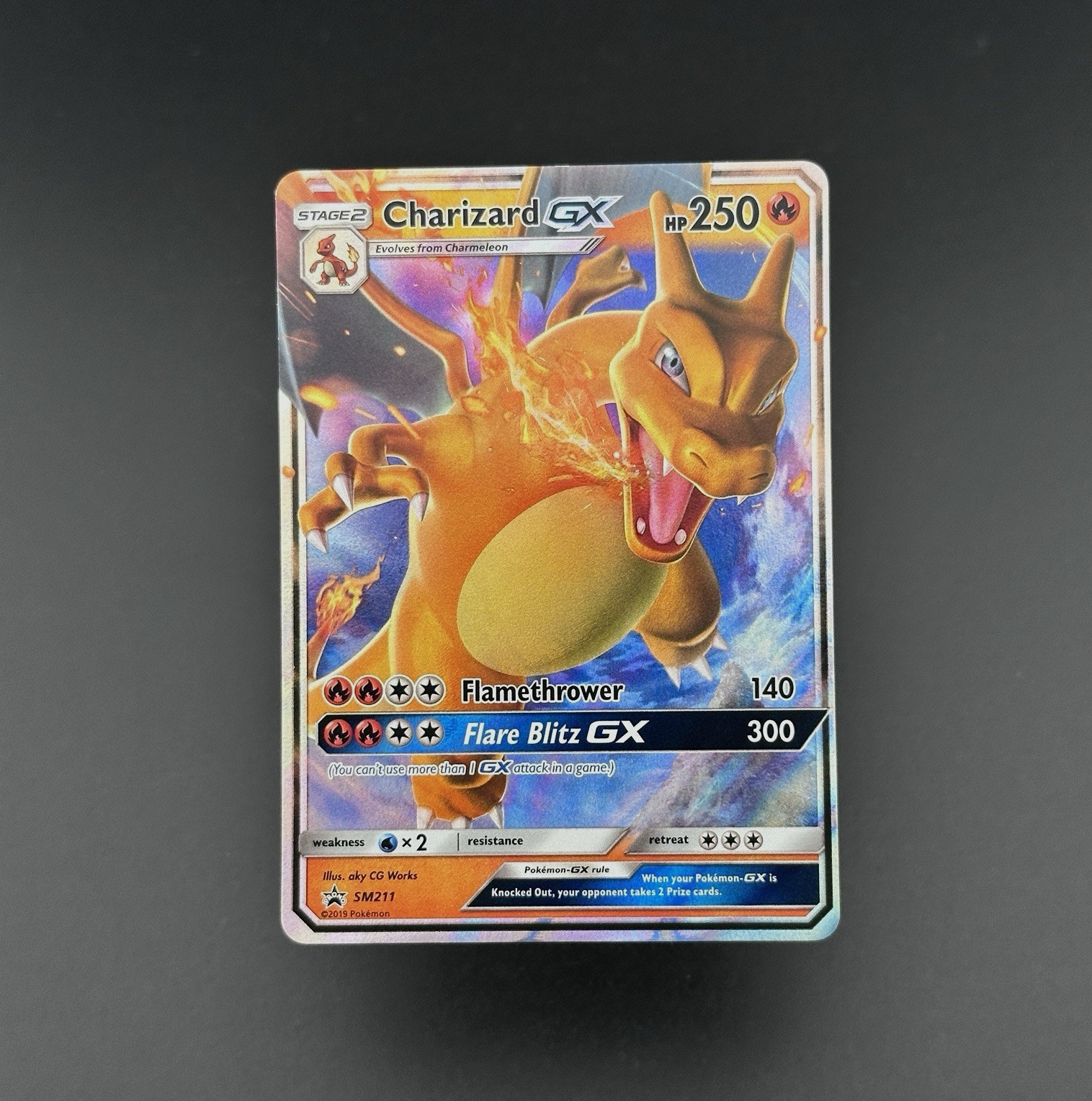 Pokemon Card TCG – Charizard GX SM211 Holo Black Star Promo Sun & Moon 2019 NM