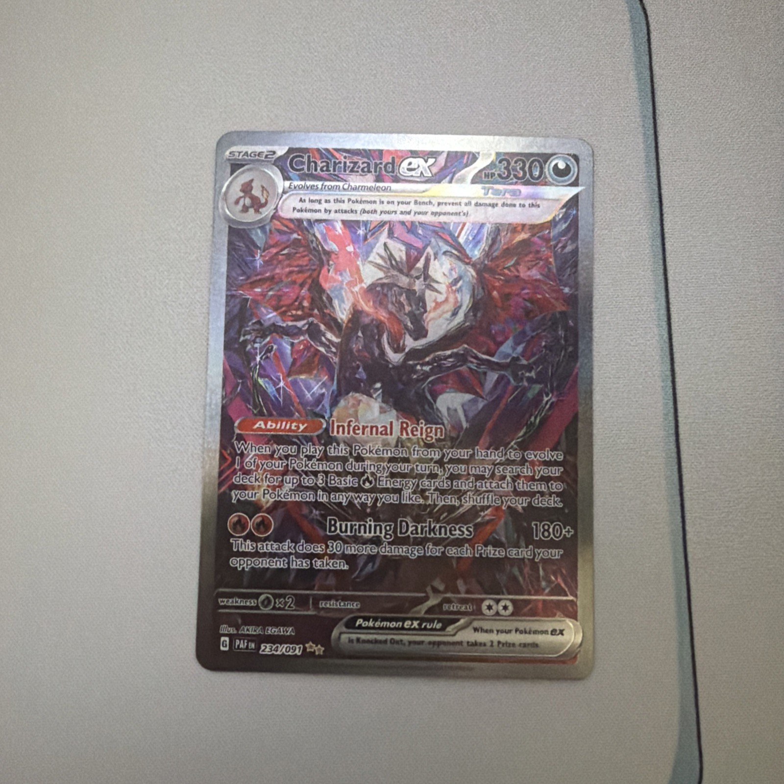 Pokemon TCG Charizard ex SV Paldean Fates 234/091 SIR Full Art Holo