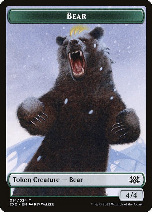 Bear (4/4) MTG Double Masters Token NM x4 Creature Token Green – Magic Card