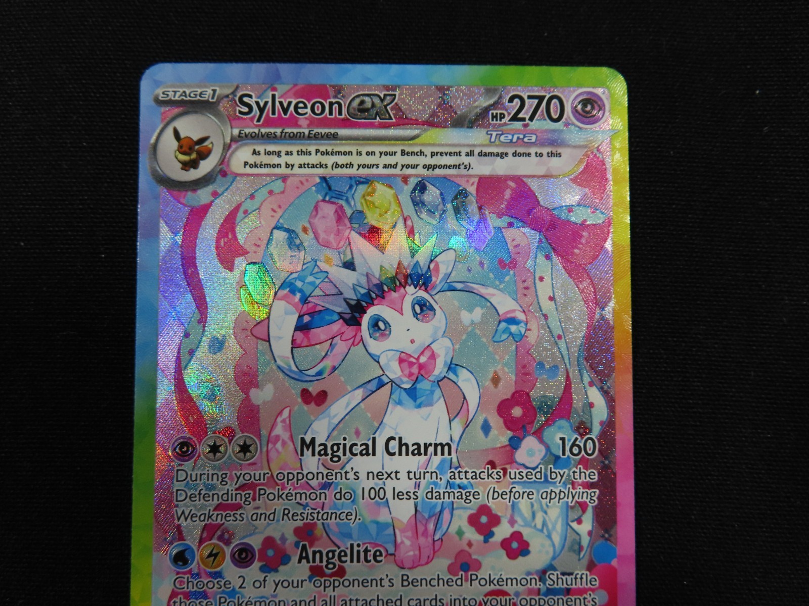 Pokemon Prismatic Evolutions Special Illustration Rare Sylveon EX #156/131 NM/M
