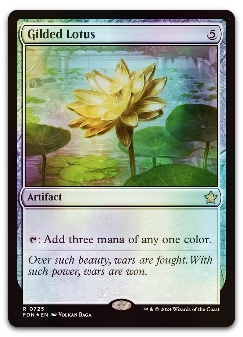 Gilded Lotus #725 (Foil) (NM) Foundations FDN Magic MTG pack fresh commander