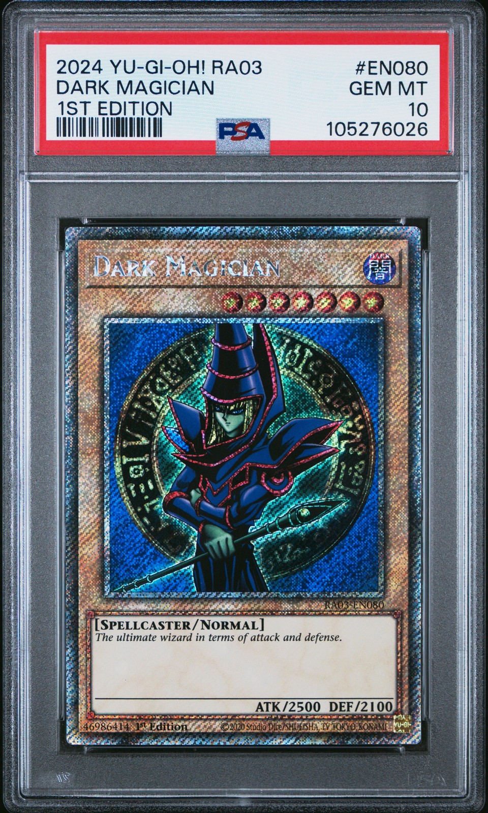 2024 YU-GI-OH! RA03-QUARTER CENTURY BONANZA 1ST EDITION DARK MAGICIAN PSA 10