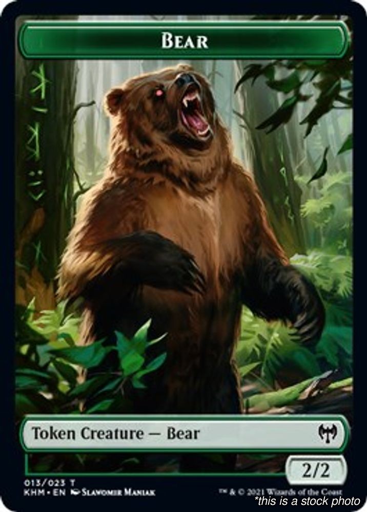 Bear Token Token 13 KHM Kaldheim Near Mint NM Magic