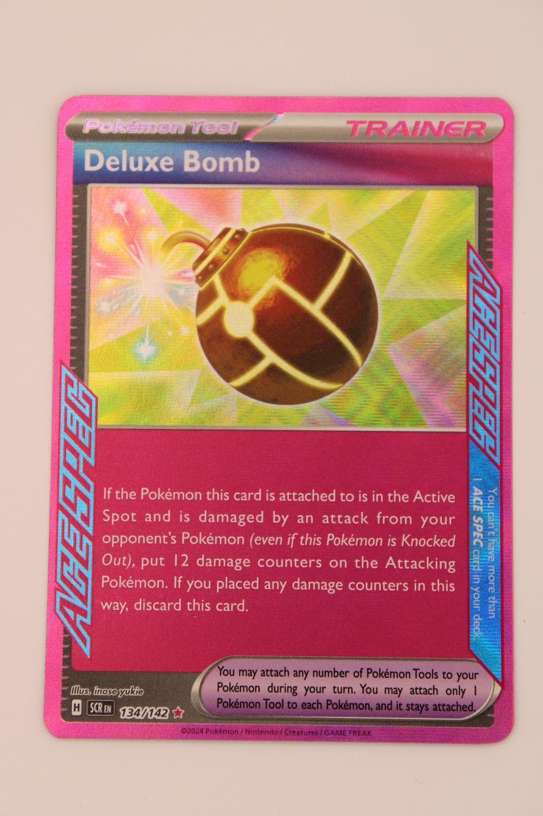 DELUXE BOMB 134/142 ACE SPEC RARE STELLAR CROWN POKEMON HOLO NM