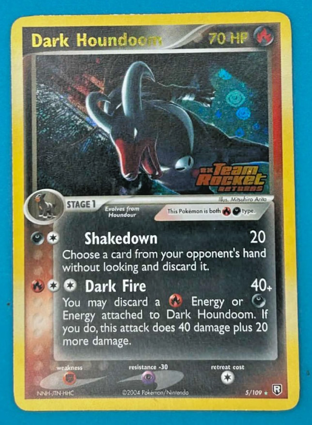 Great Condition Dark Houndoom 5/109 EX Team Rocket Returns Holo Pokemon Card