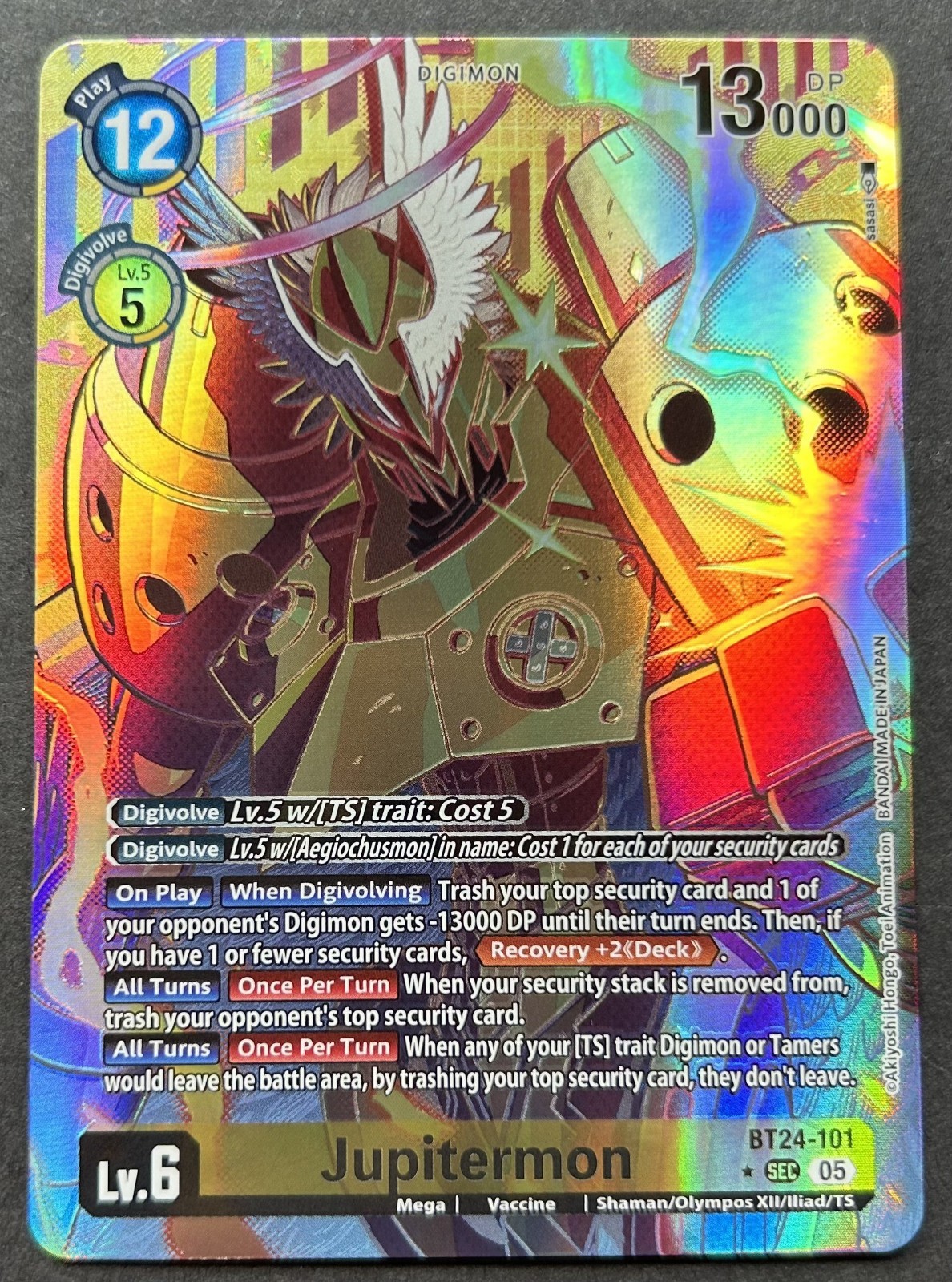 Jupitermon BT24-101 alt art SEC Digimon Time Stranger