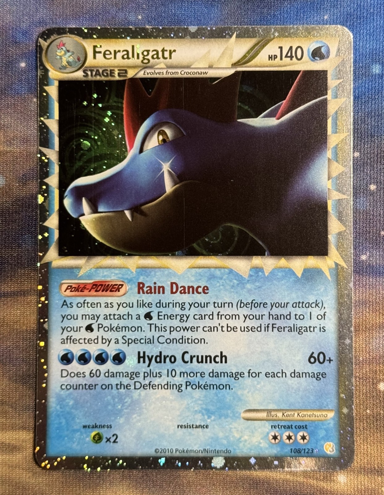 Pokemon Feraligatr (Prime) 108/123 HeartGold & SoulSilver Holo Rare 2010 NM