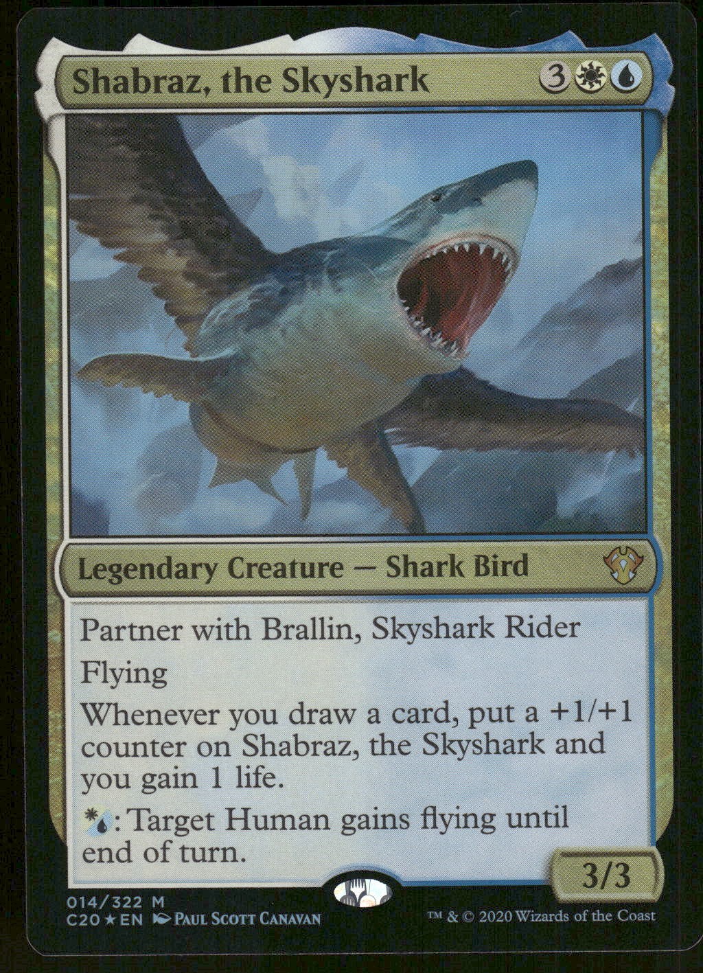 1x Foil Shabraz, the Skyshark – Commander 2020 NM – MTG