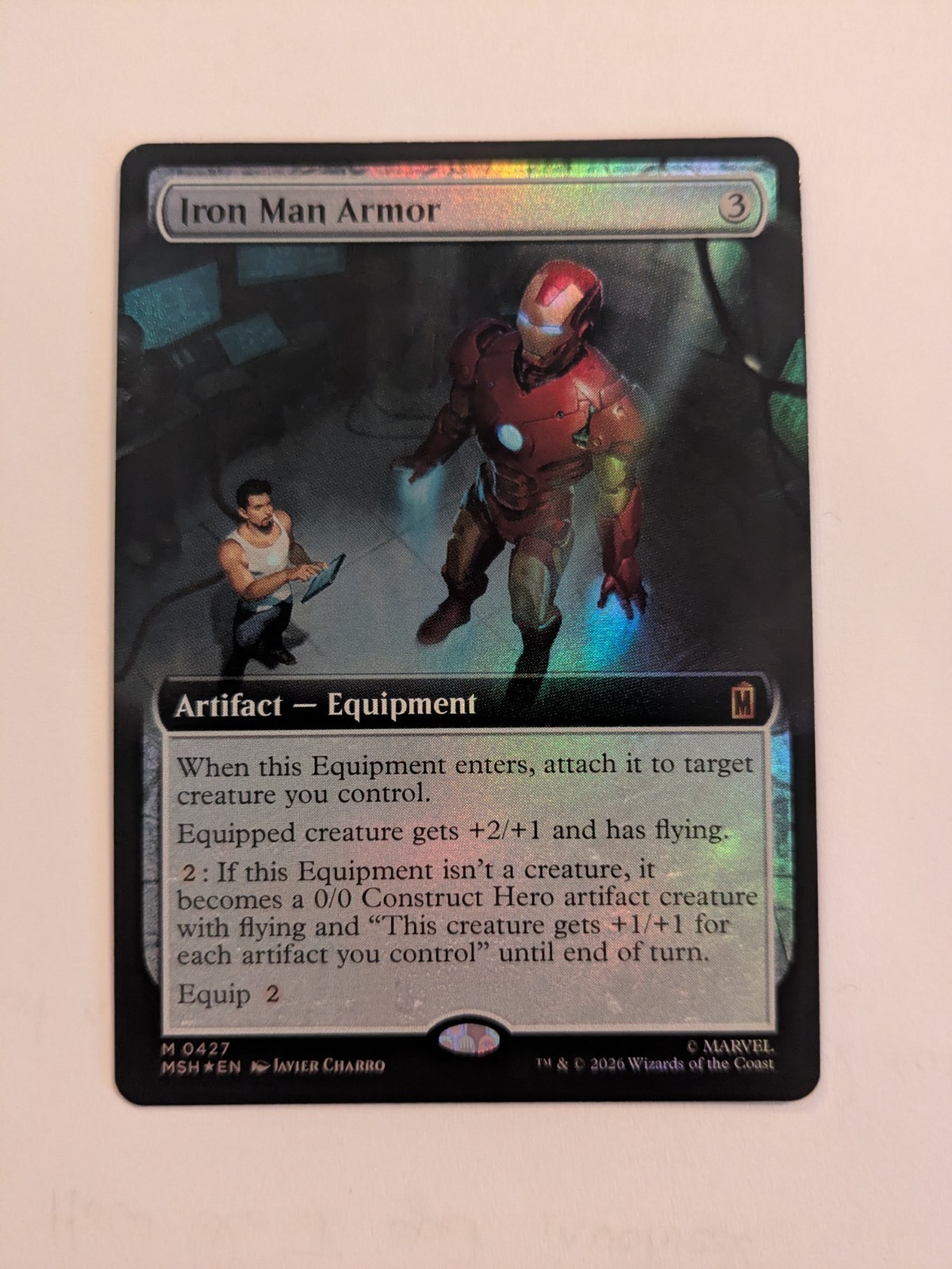 Iron Man Armor 427 (Extended Art) Marvel Super Heroes Foil MTG