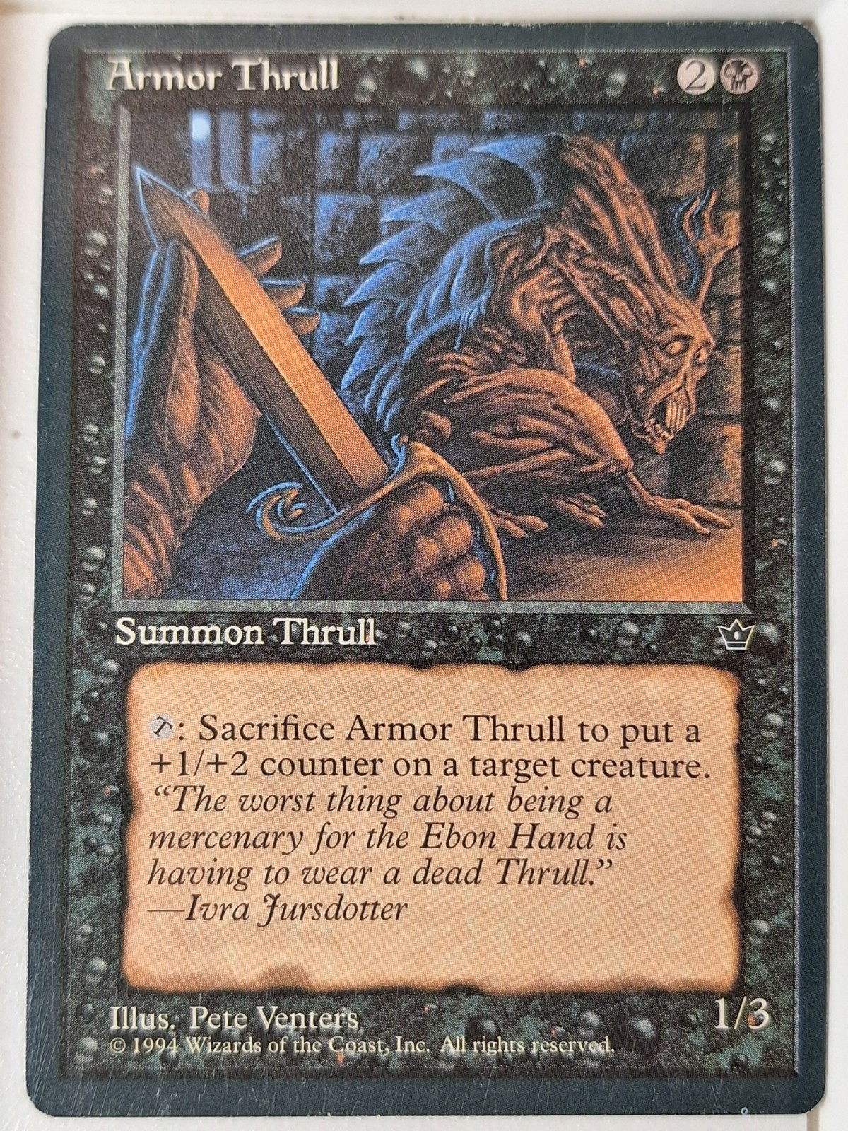 Armor Thrull (Venters) – Fallen Empires – Magic the Gathering MTG Nice!