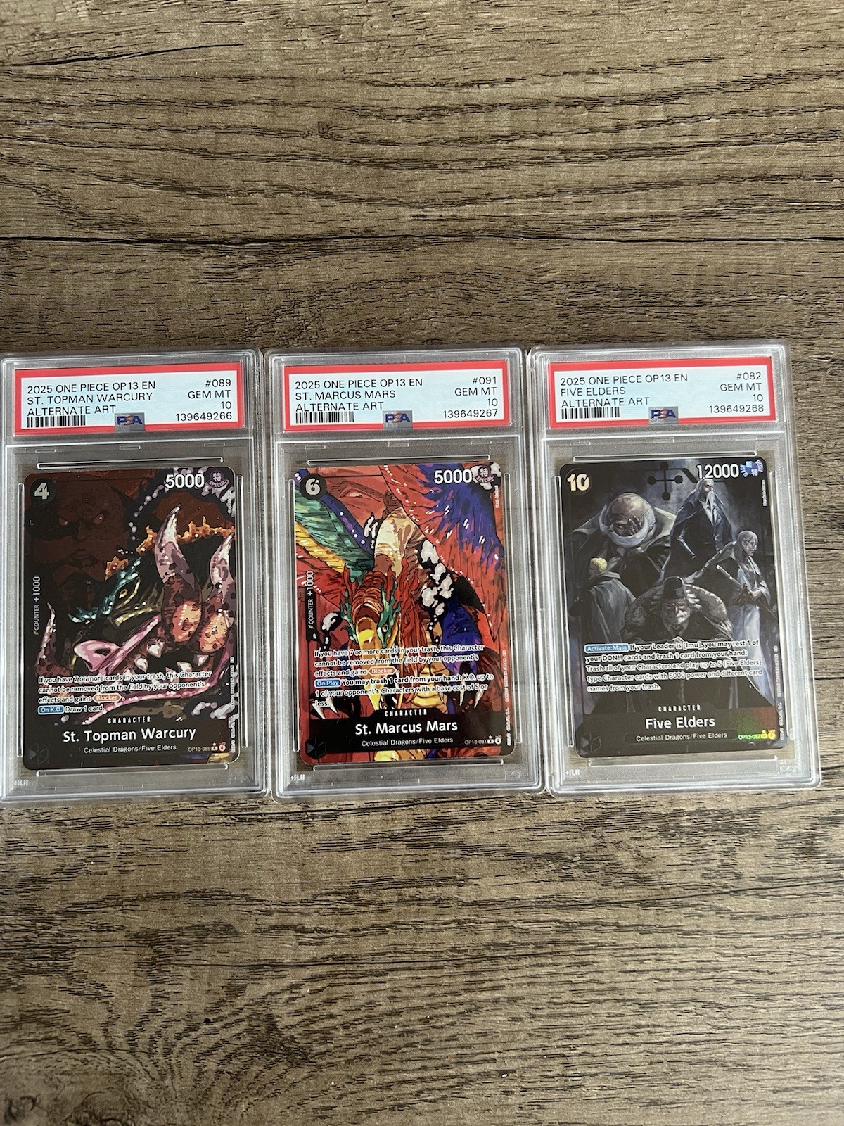 One Piece Carrying On His Will Sequential AA 5 Elders PSA 10 SET