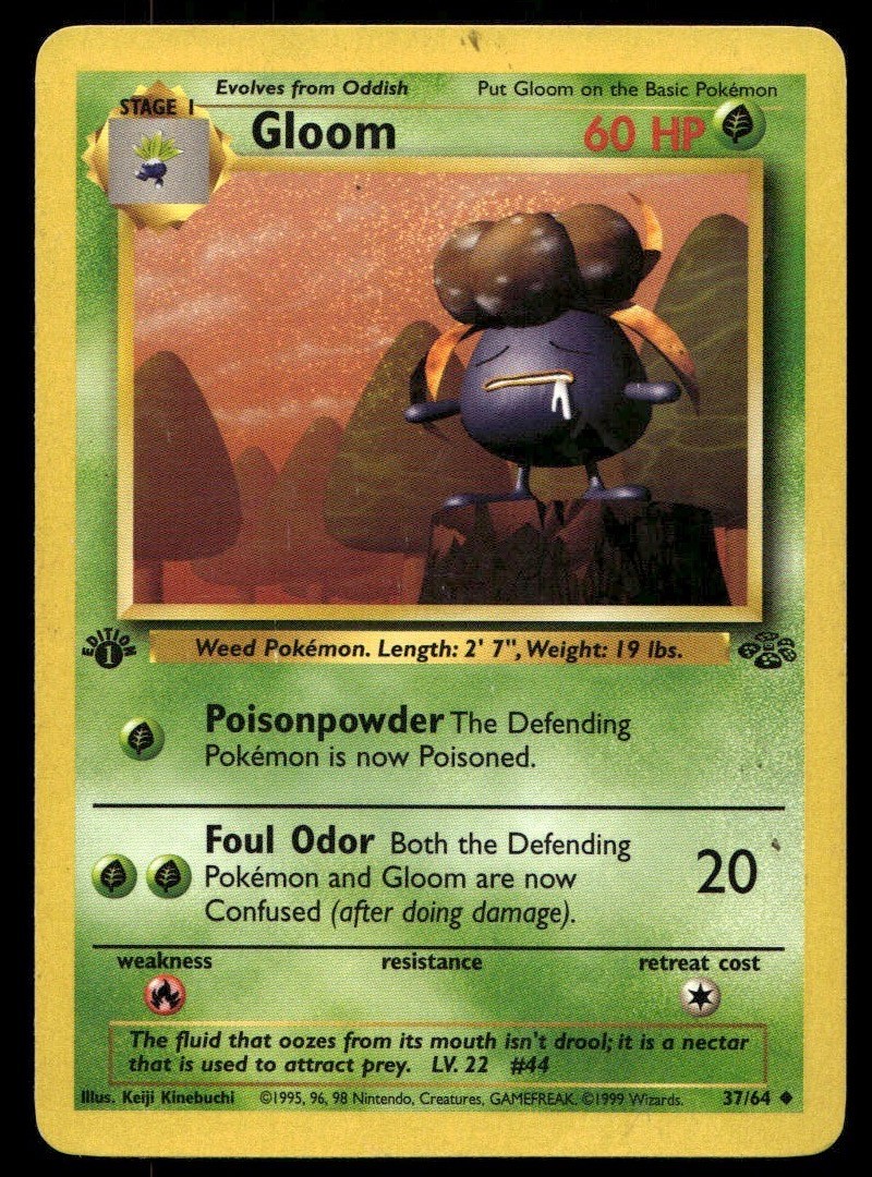 Gloom 1st Edition Uncommon Jungle 37/64 MP