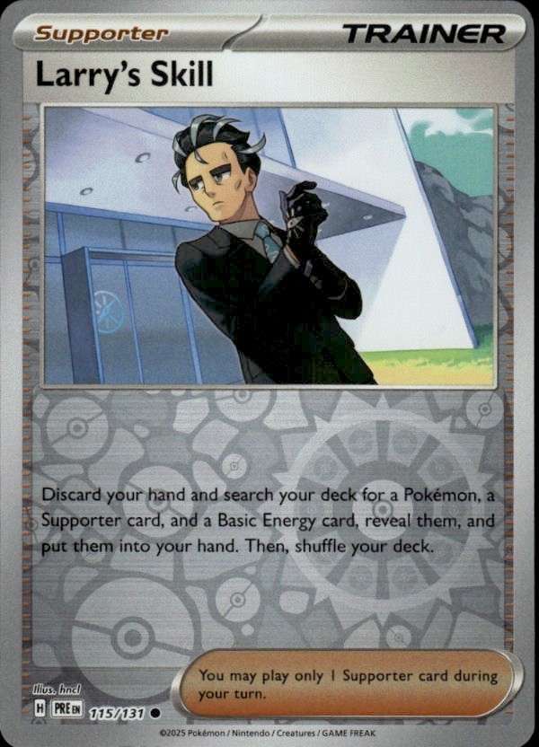 LARRY’S SKILL – 115/131 (POKE BALL PATTERN) PRISMATIC EVOLUTIONS POKEMON HNCL