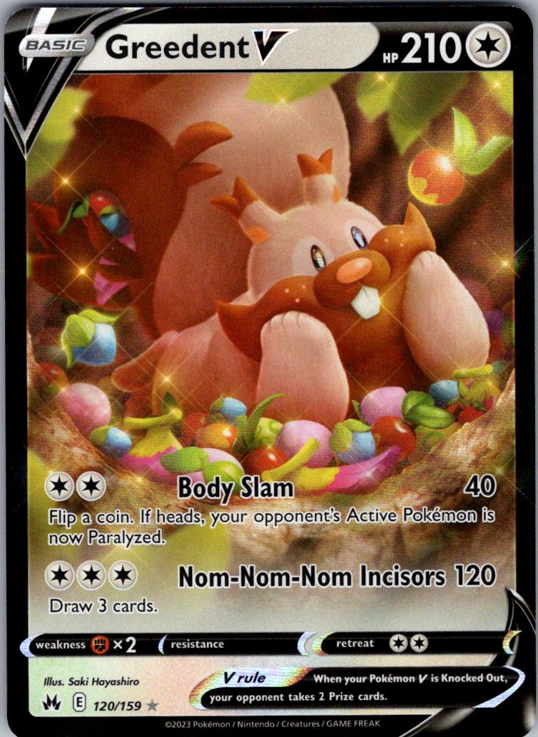 Greedent V Holo Ultra Rare SWSH: Crown Zenith 120/159 NM Saki Hayashiro