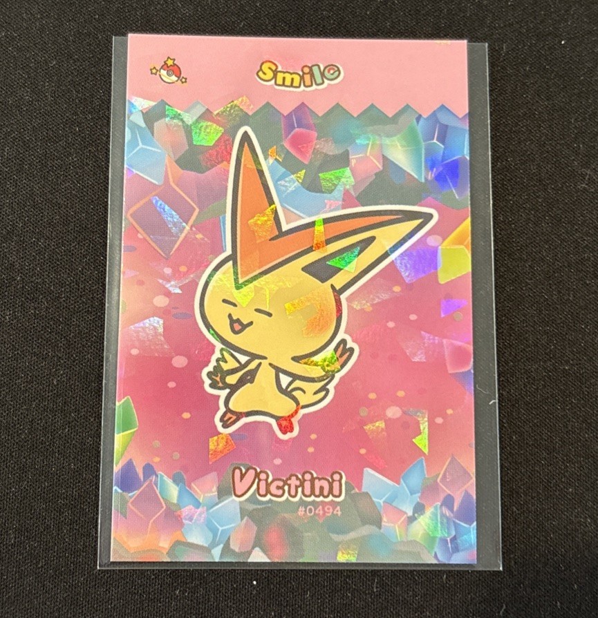 Limited Edition Full Art Rare Smile Victini Pokemon Card Database #0494✨