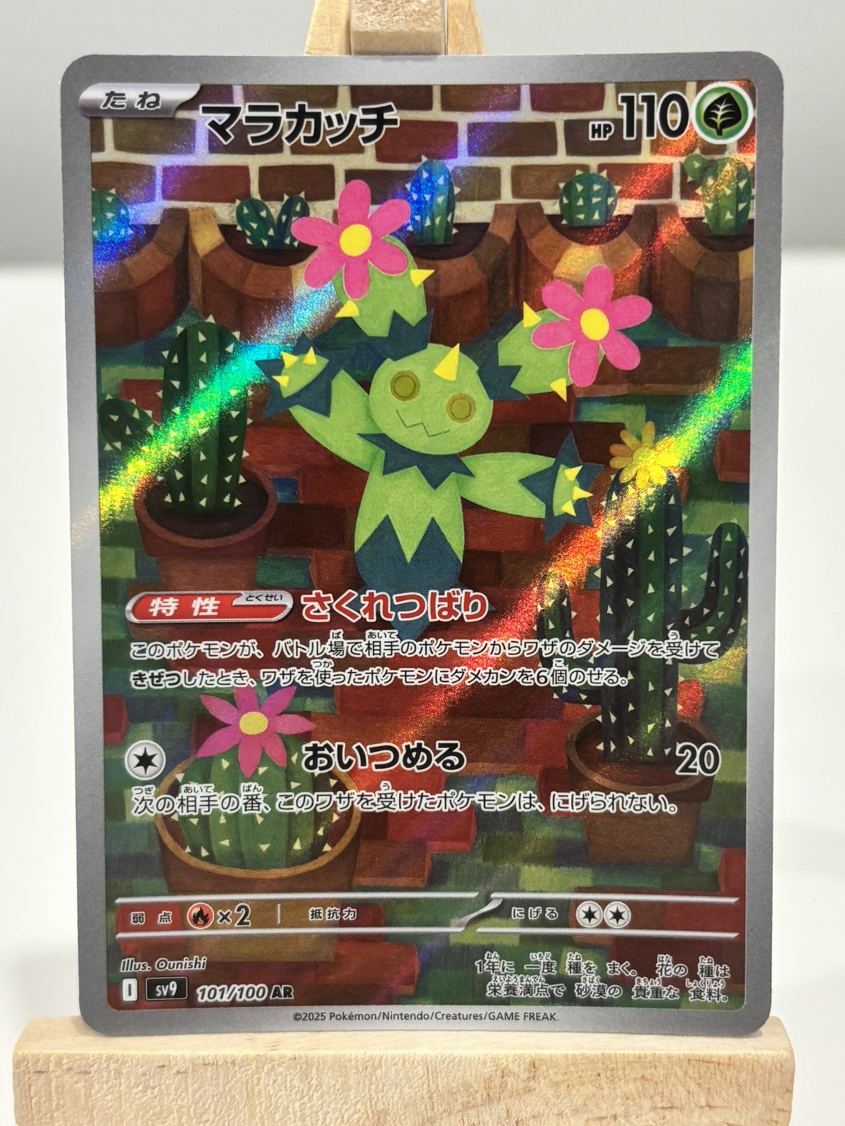 Maractus 101/100 Art Rare Battle Partners Pokemon Japanese Holo Near Mint