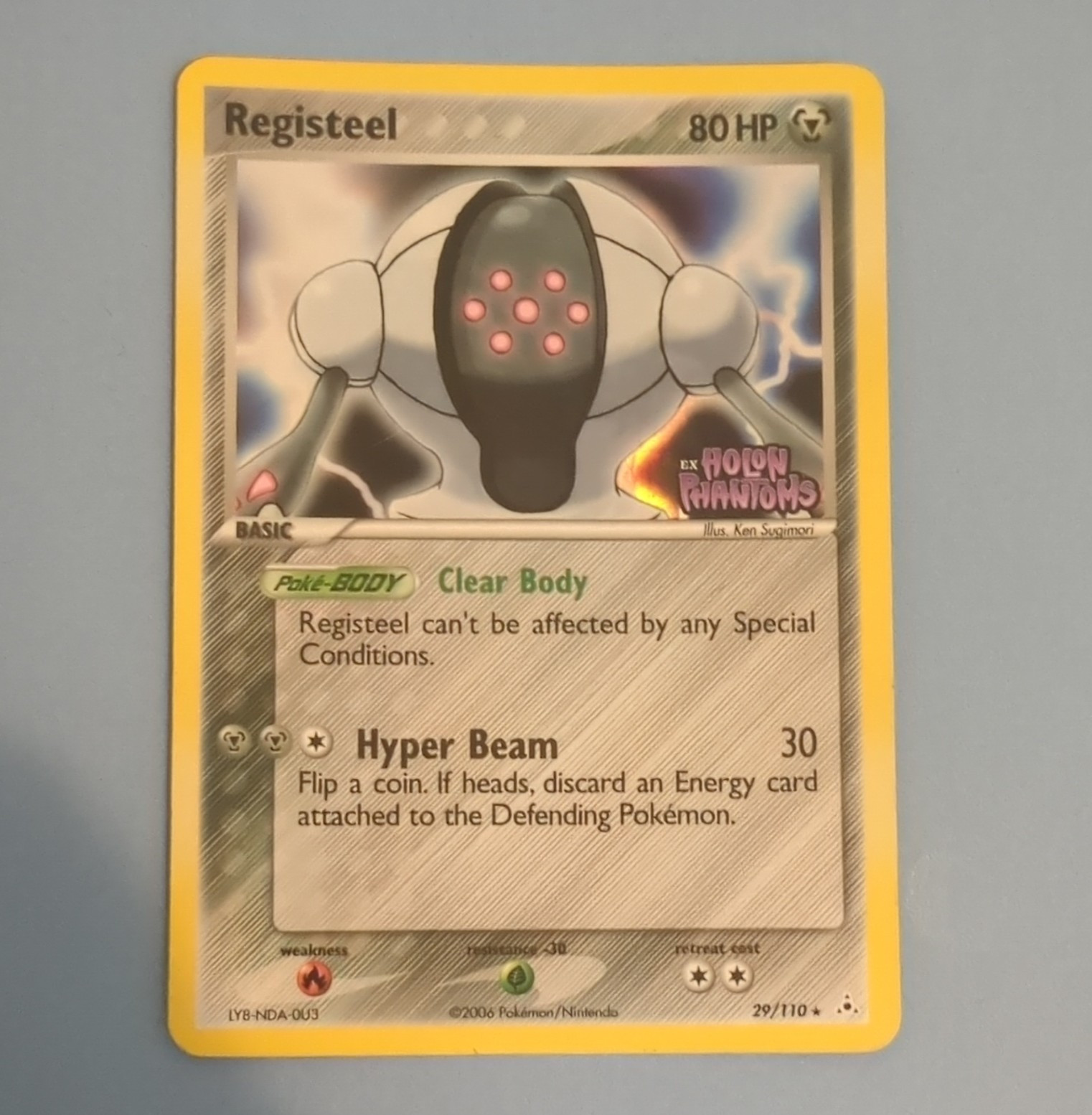Nintendo Pokemon TCG Registeel 29/110 Holo Rare EX Holon Phantoms Stamp 2006
