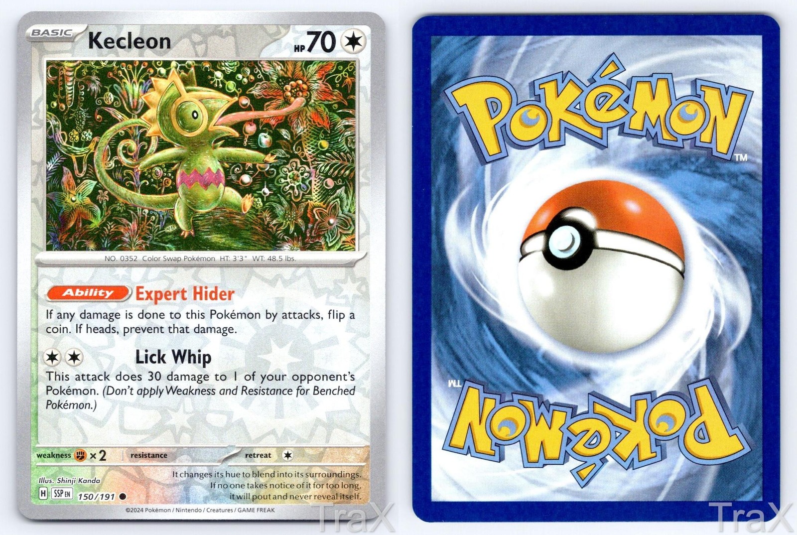Kecleon 150/191 Reverse Holo Surging Sparks Pokemon NM Common Shinji Kanda