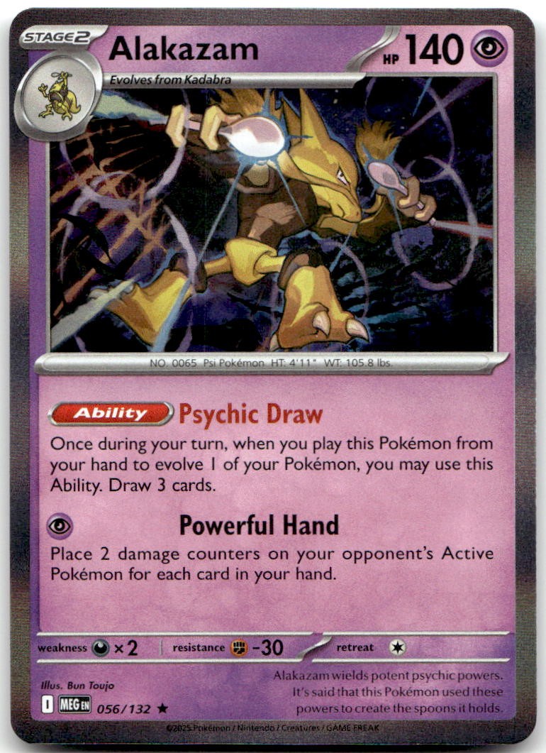 Alakazam 056/132 Holofoil Mega Evolution Pokemon NM