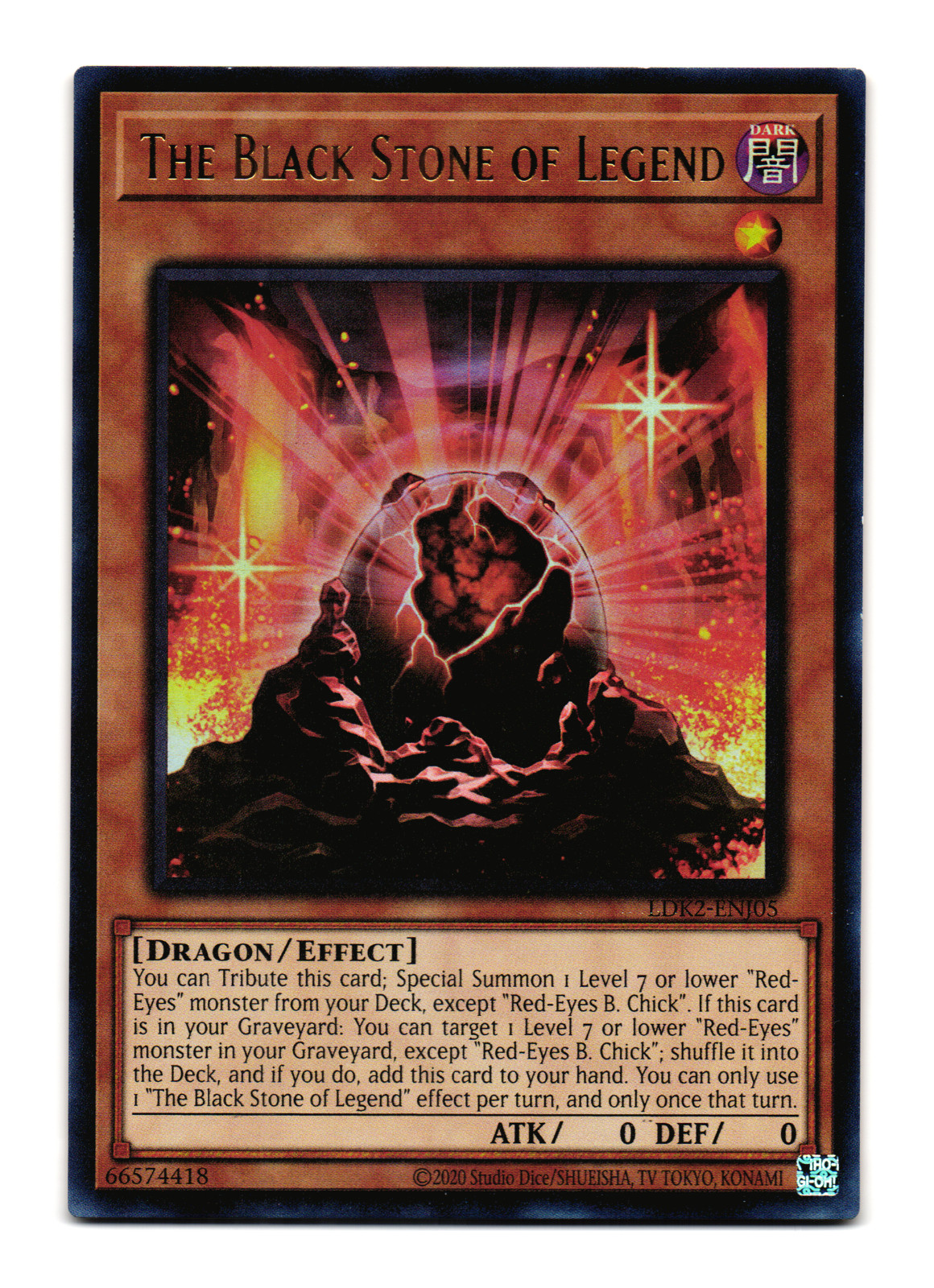 The Black Stone of Legend Unlimited Ultra Rare Legendary Decks II LDK2-ENJ05 NM