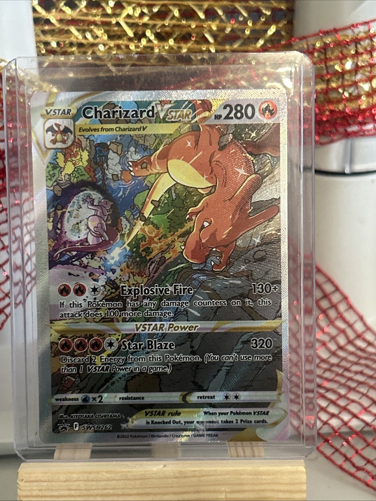 2022 POKEMON SWSH BSP FA/CHARIZARD VSTAR ULT PRM COLL #262 MINT RAW
