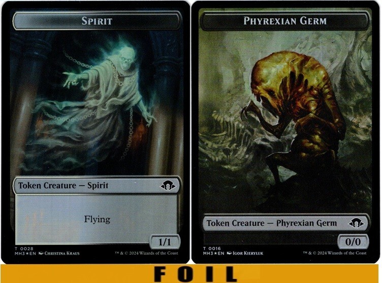 1x – SPIRIT \ PHYREXIAN GERM (#28//16) Token – FOIL – Modern Horizons 3 NM MTG