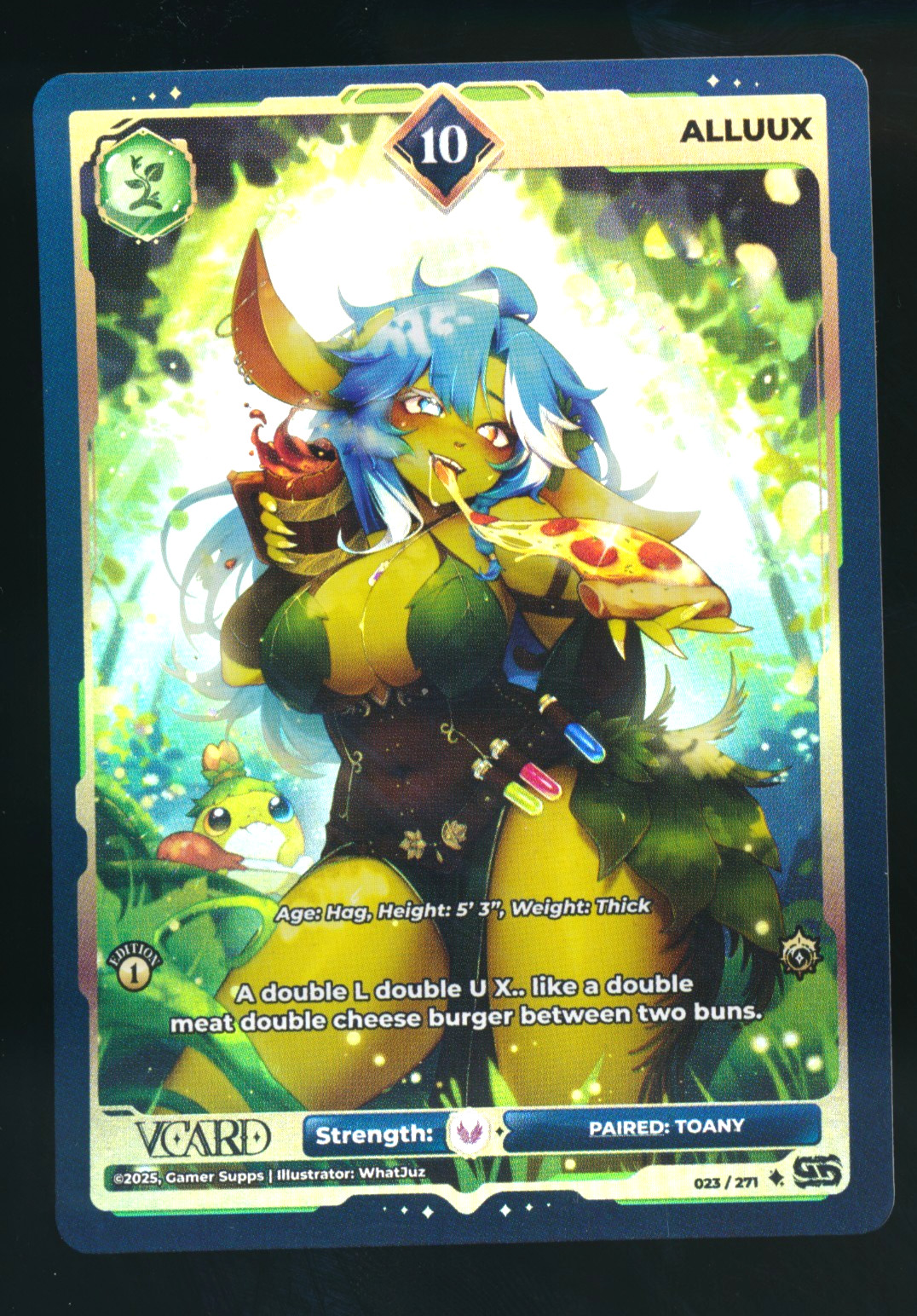 Gamersupps Vcard Divine Chaos Allux Holo PL 10 1st Edition UR Foil Full