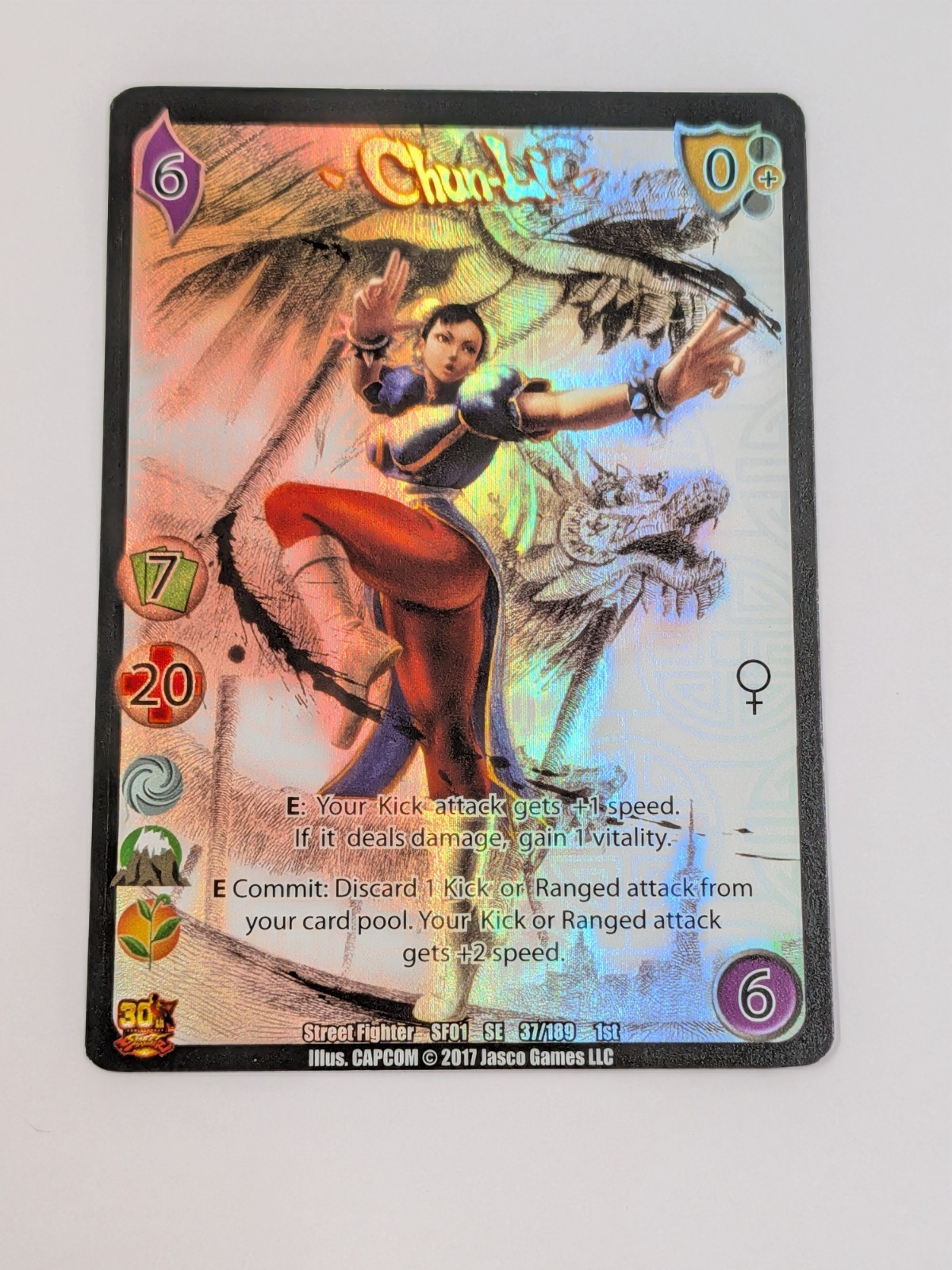 Universal Fighting System SF01 SE 37/189 1st Chun-Li 30th Street Fighter UFS