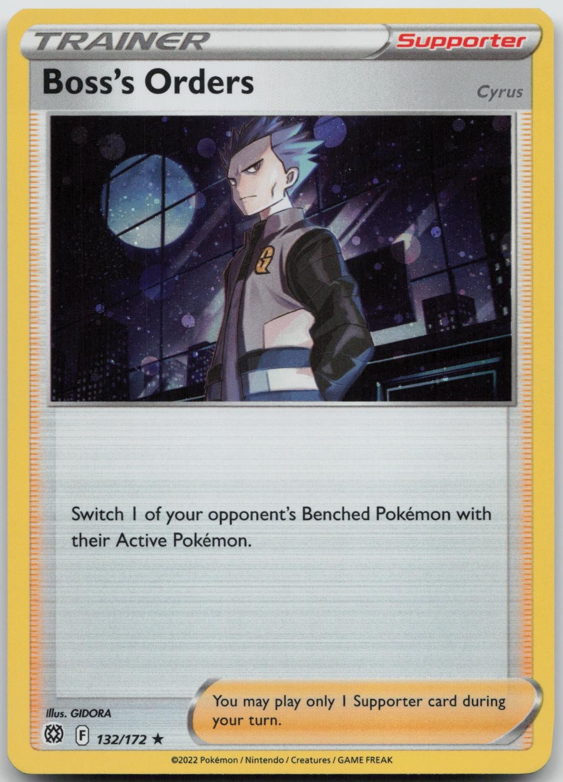 Boss’s Orders (Cyrus) (Cosmos Holo) 132/172 Pokemon NM A66-07