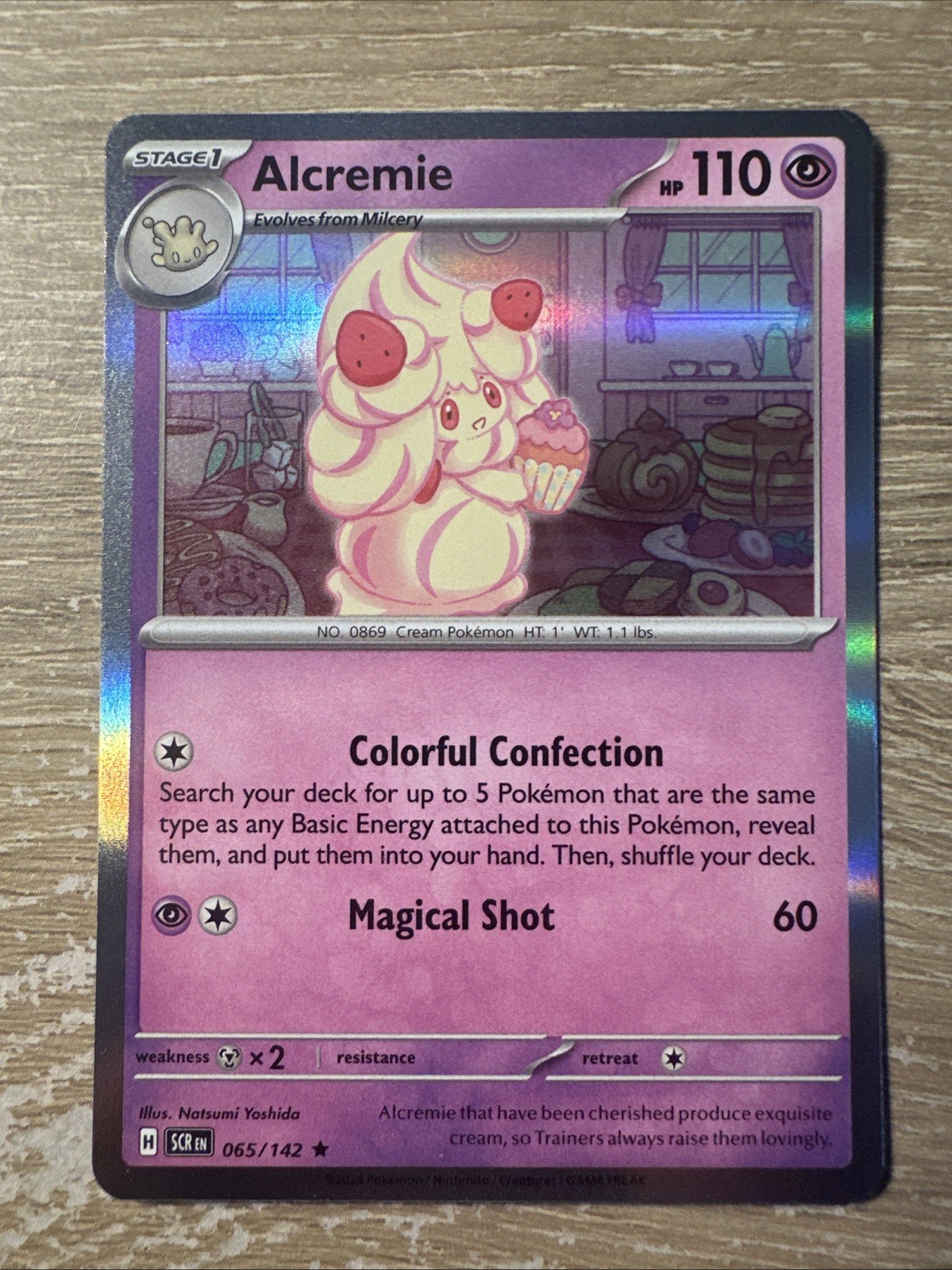 Pokémon – Stellar Crown – ALCREMIE – Holo Rare – 065/142 – BOGO HALF OFF
