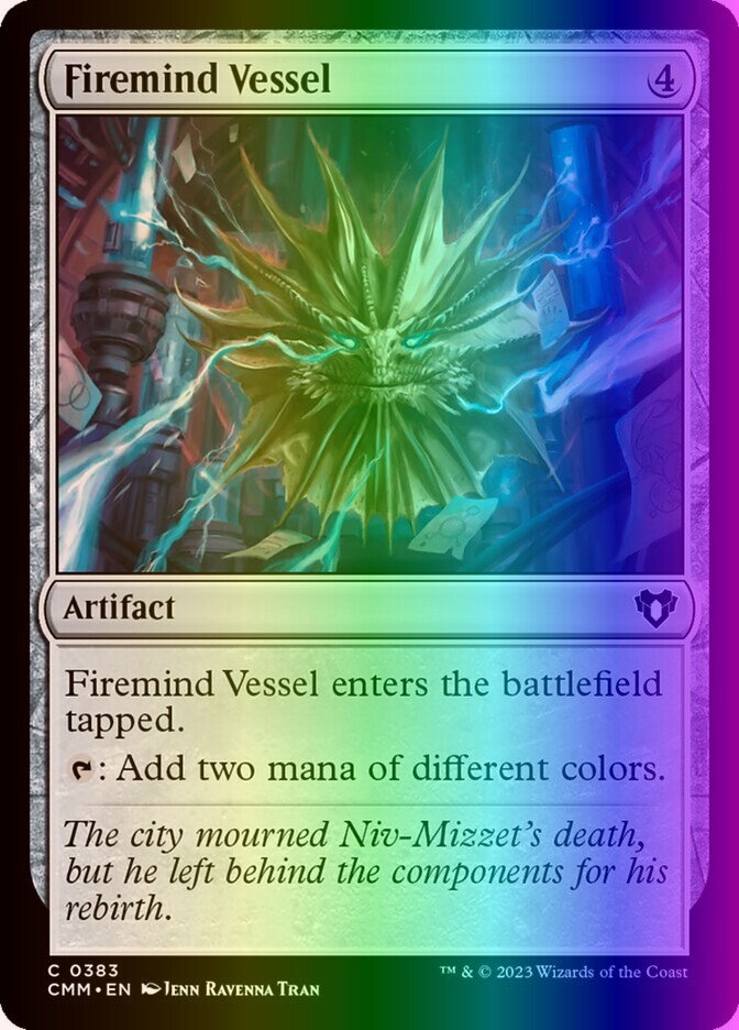 MTG Magic the Gathering Firemind Vessel (383/1455) Commander Masters LP FOIL