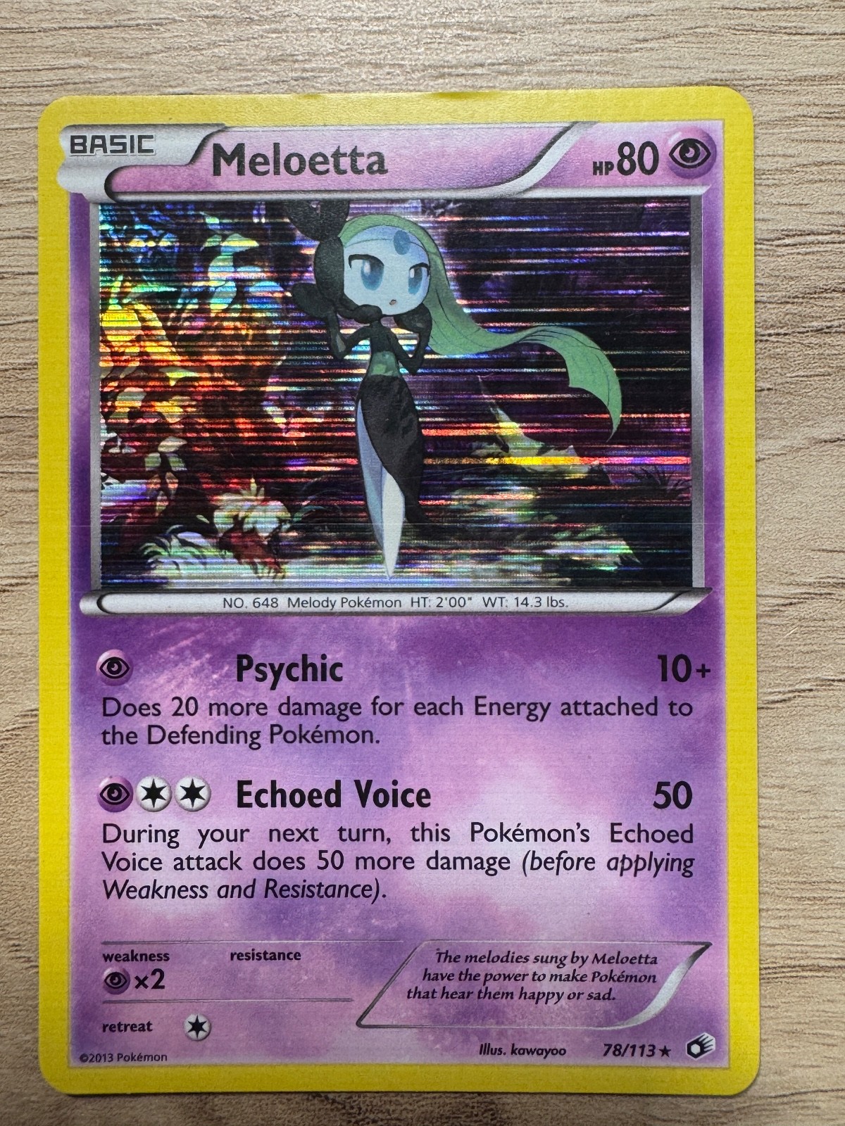 Meloetta (78) Holo Rare Legendary Treasures 78/113 LP