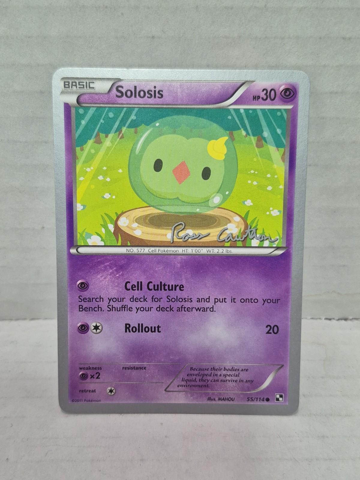 Solosis 55/114Pokemon World Championship 2011 Card Pokemon NM Ross Cawthon