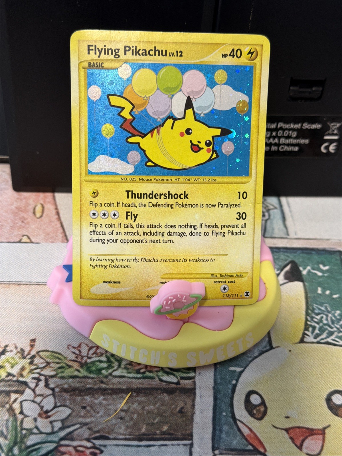 Flying Pikachu Secret Rare 113/111 Rising Rivals -DAMAGED- See Pics