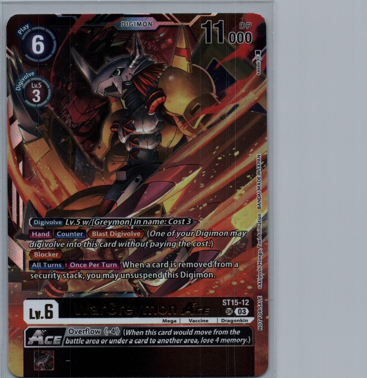 WarGreymon ACE (Box Topper) | ST15-12 Super Rare | Versus Royal Knights | LP/MP
