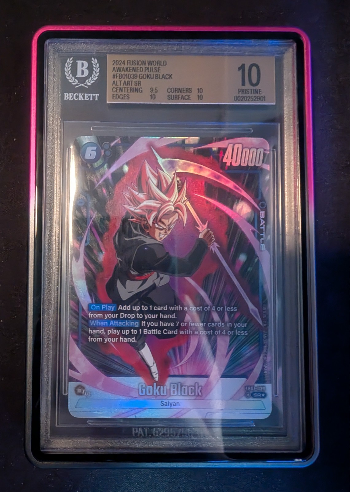 Goku Black – FB01-039 1 Star Alt Art Awakened Pulse BGS Pristine 10