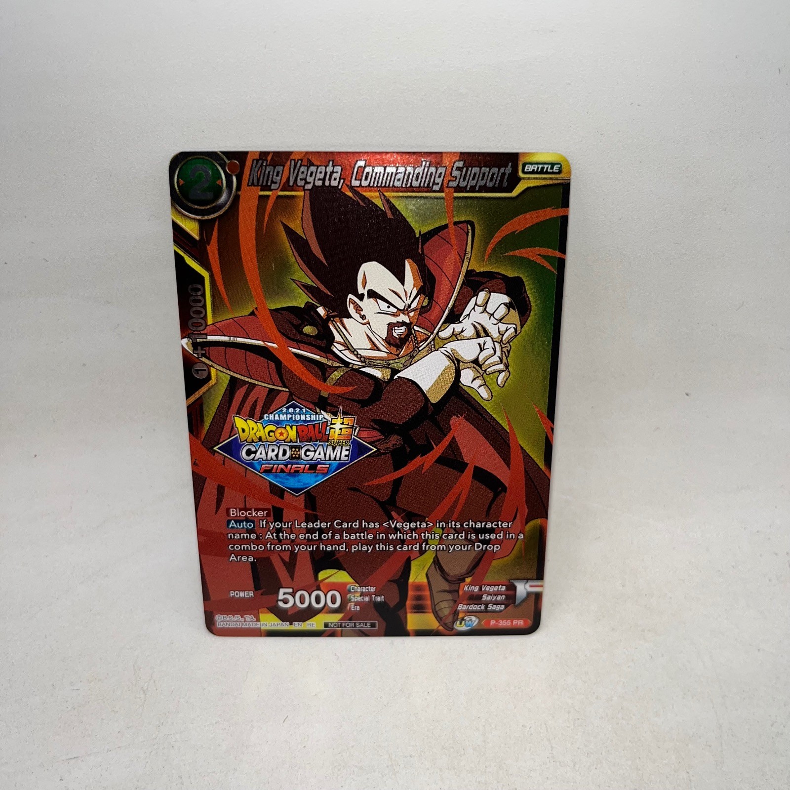 King Vegeta, Commanding Support Championship 2021 P-355 Promo Dragon Ball Super
