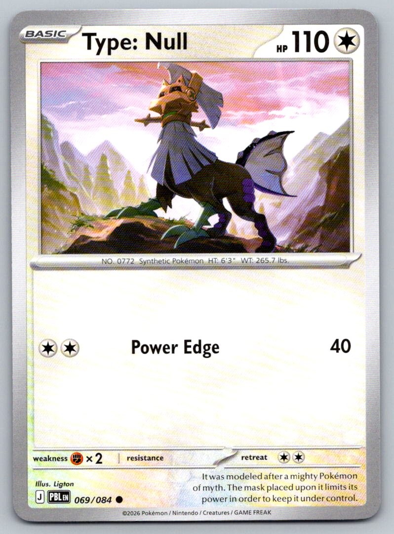 Pokemon Pitch Black Type: Null Common 069/084 Near Mint