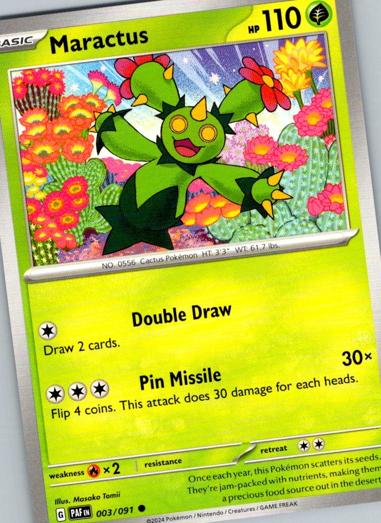 Maractus Common SV: Paldean Fates 003/091 NM Masako Tomii