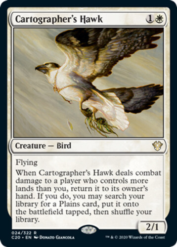 x1 Cartographer’s Hawk R MTG Commander 2020 M/NM, English