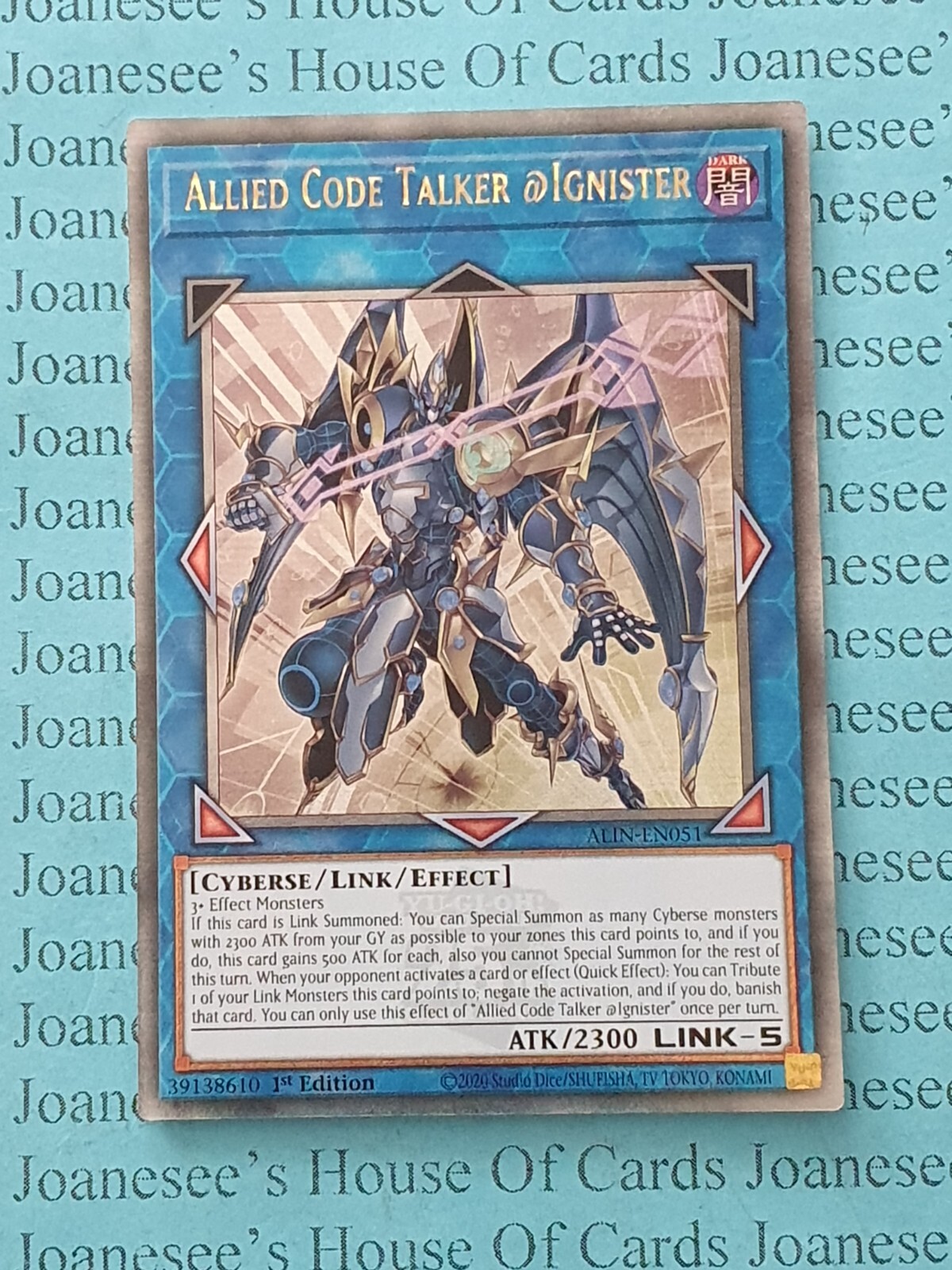 ALIN-EN051 Allied Code Talker @Ignister Quarter Century Yu-Gi-Oh Card 1st New