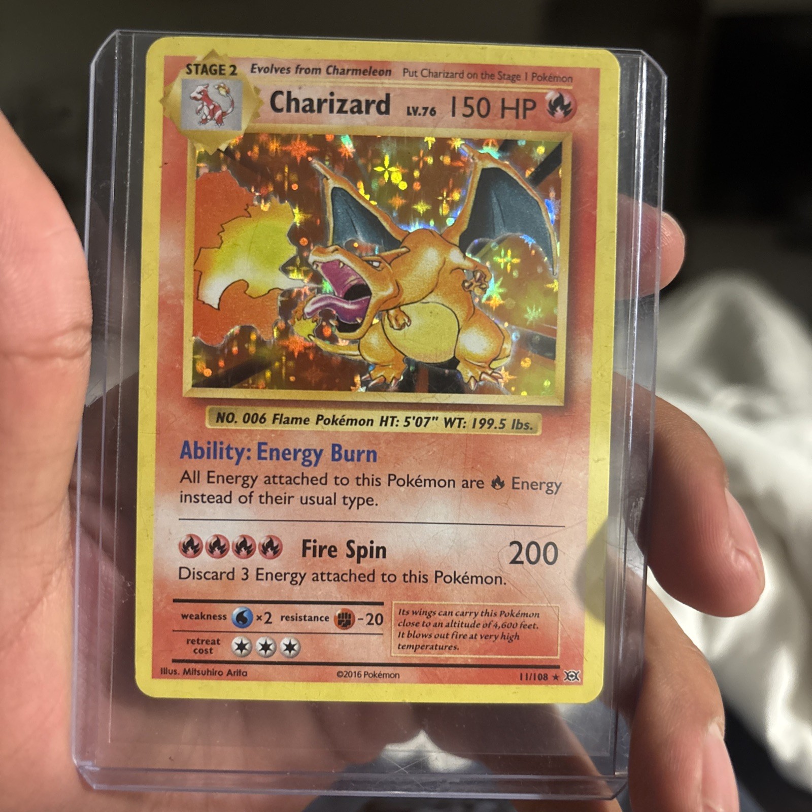 Pokémon M Charizard EX 11/108 Evolutions Mega Holo Rare