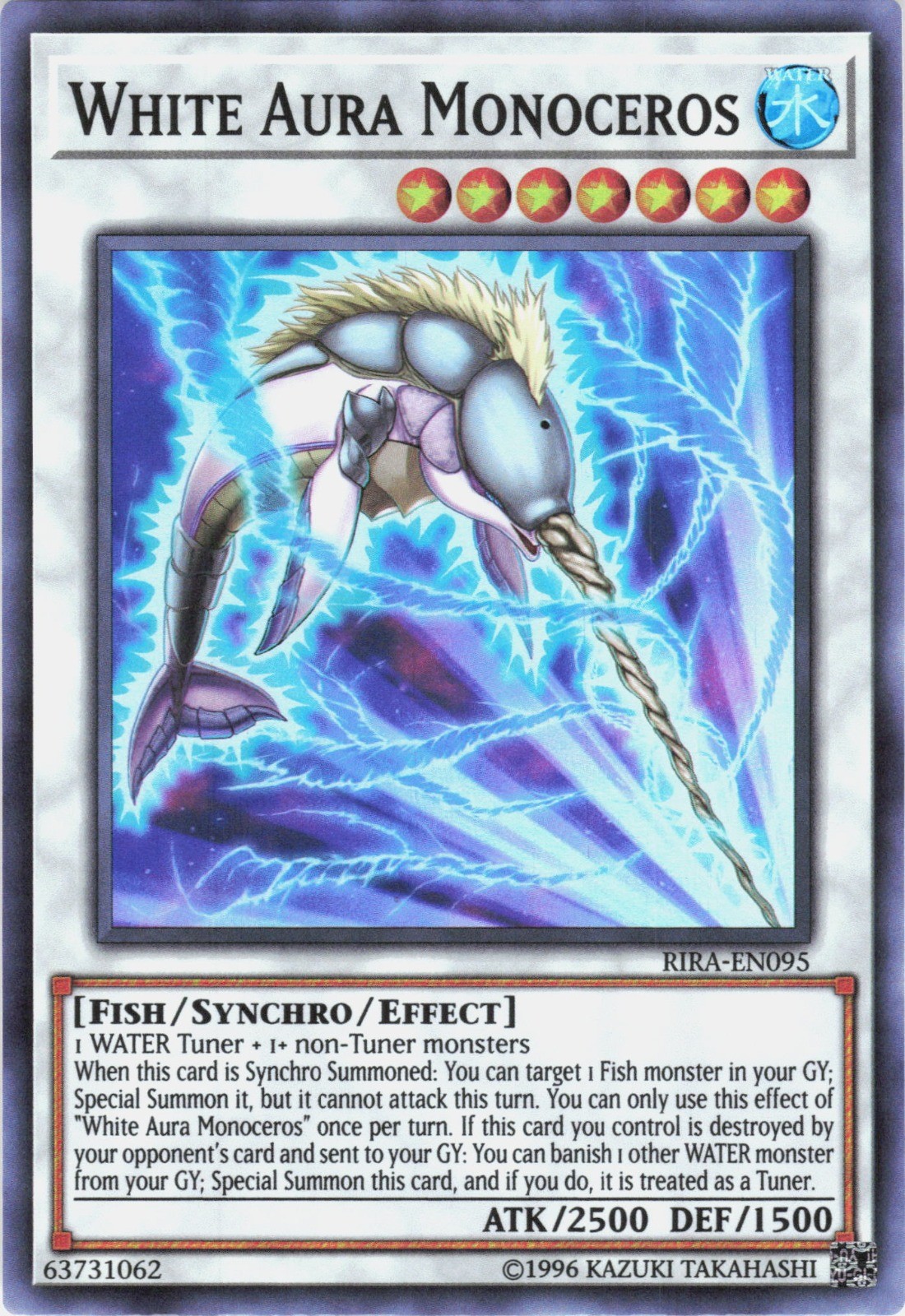 White Aura Monoceros Unlimited Super Rare Rising Rampage RIRA-EN095 NM