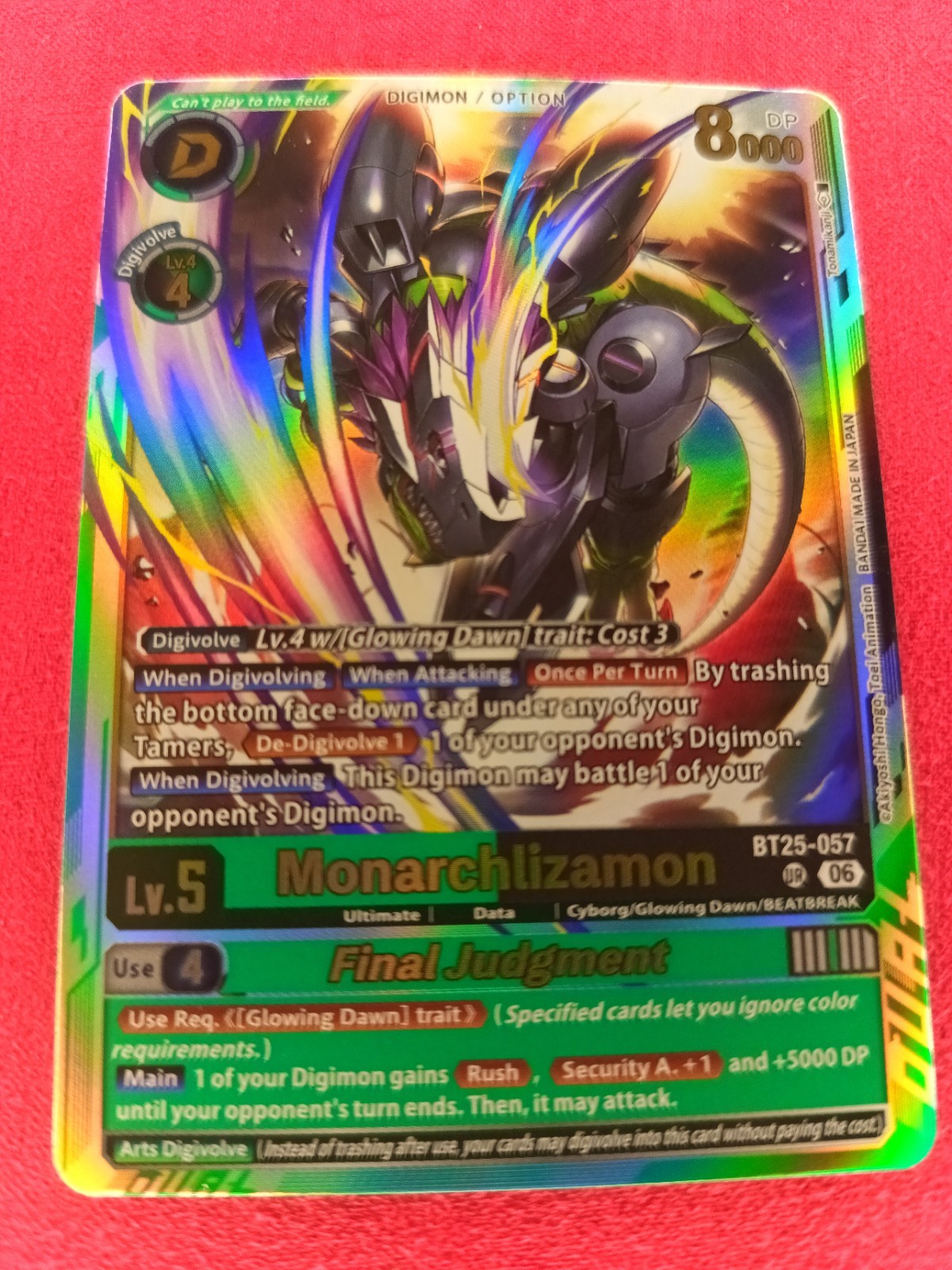 Dual Revolution Digimon – BT25-057 – Monarchlizamon Final Judgement