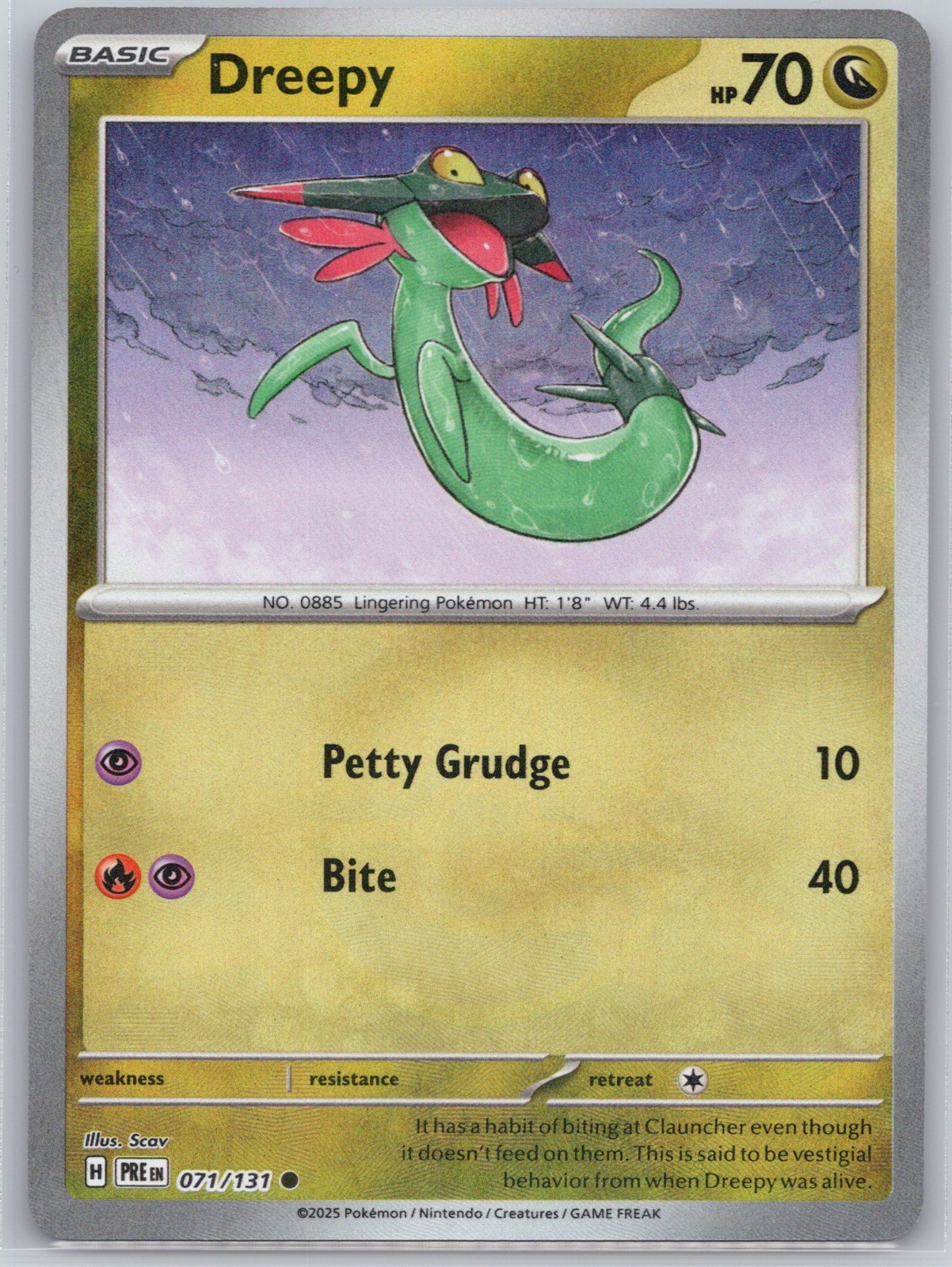 Dreepy (Poke Ball Pattern) Holo 071/131 Common SV: Prismatic Evolutions Scav NM