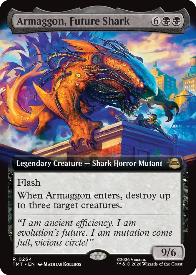 MTG Armaggon, Future Shark – Foil – Extended Art, Teenage Mutant Ninja Turtles,