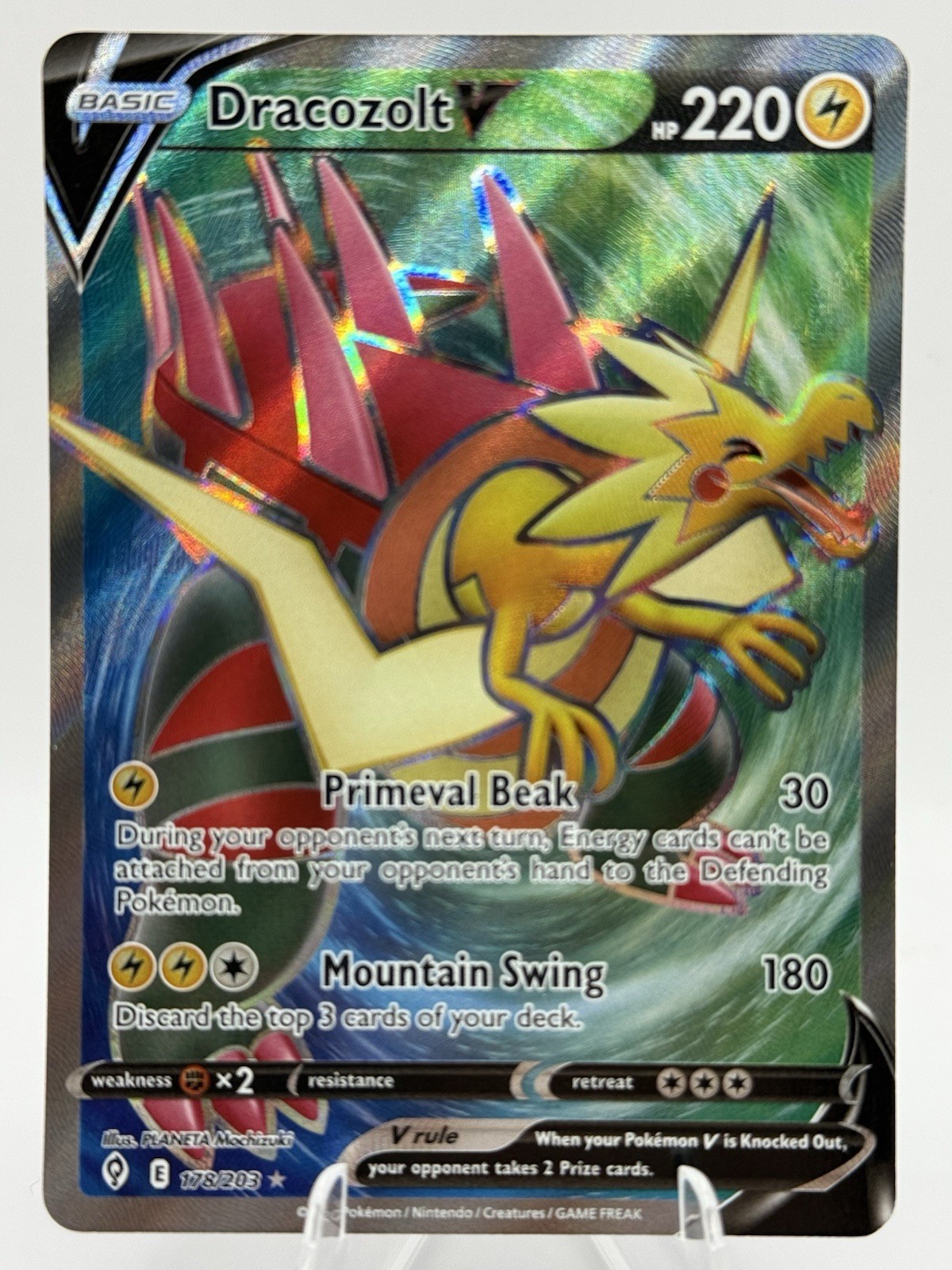 Dracozolt V 178/203 Evolving Skies Full Art Ultra Rare Pokemon TCG – NM