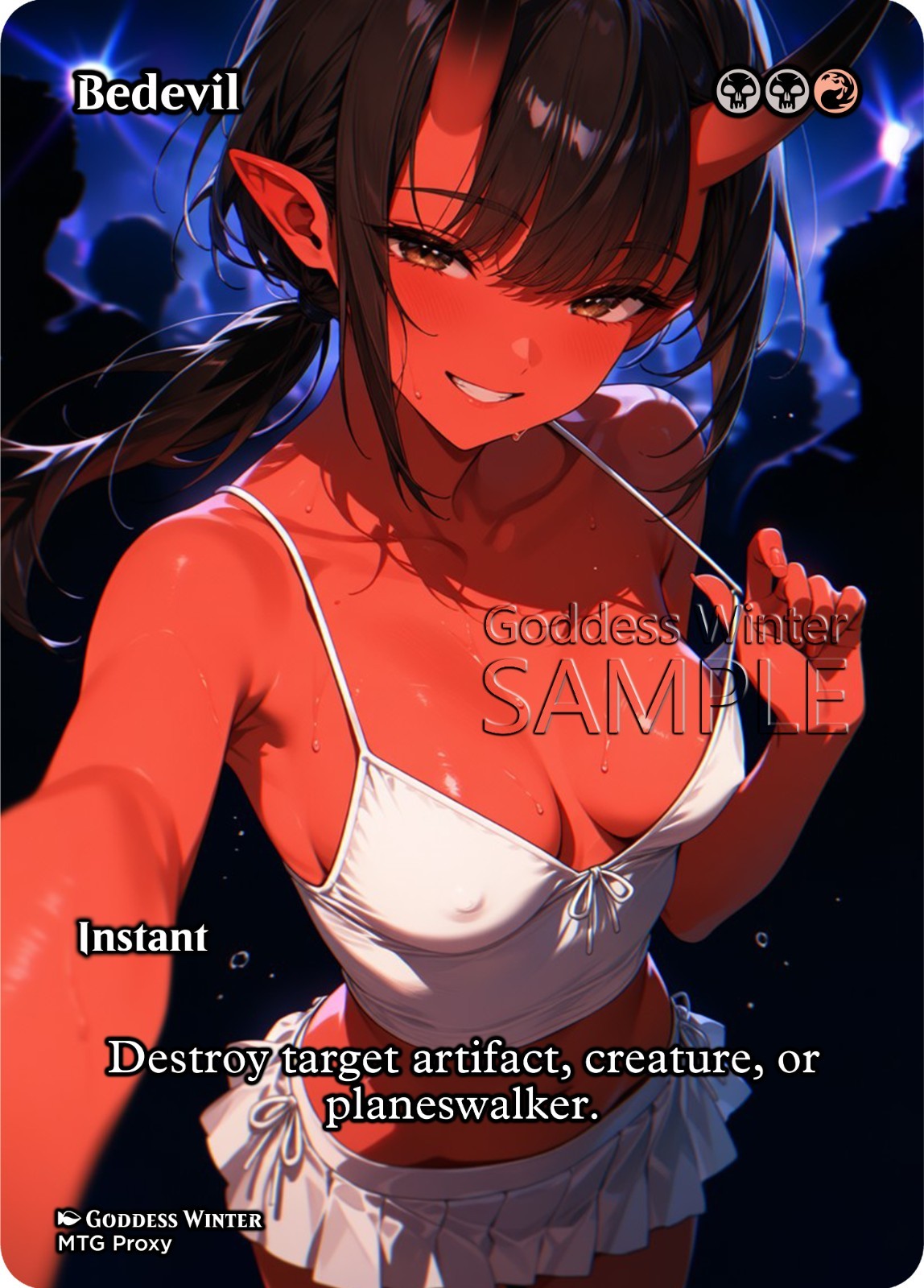 MTG – Bedevil – Fanart Borderless Style – EDH / Playtest